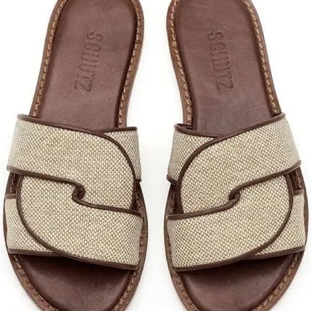 SCHUTZ Rita Flat Sandals Size 8